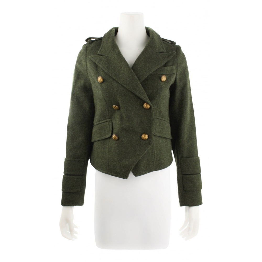 Smythe Green and Gold Military-Inspired Blazer